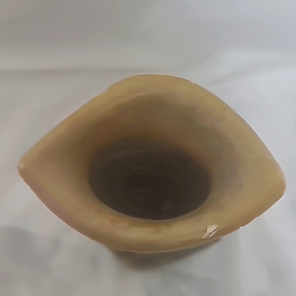 Bud Vase Chinese Carved Soap Stone Rose Floral Design Pedestal Tan brown Vintage - Picture 4 of 6